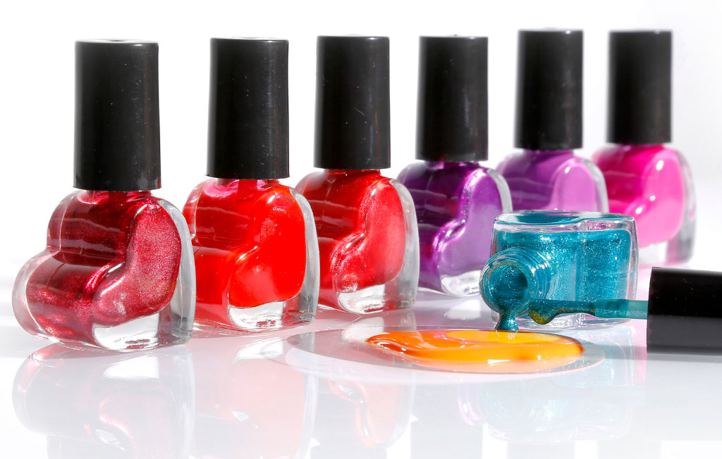 nail paints in dark and bright shades