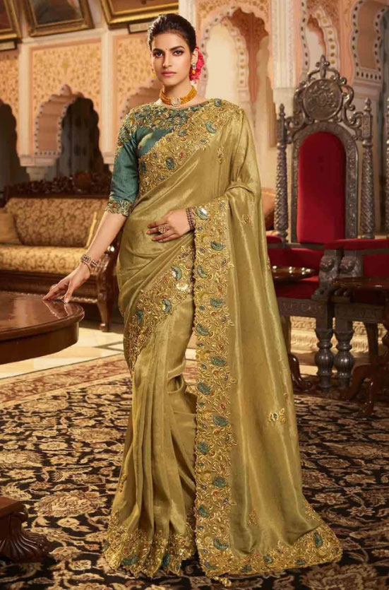 Ochre Designer Saree