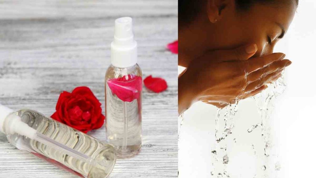 rose water to clean face