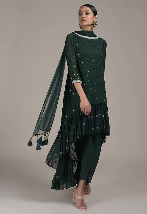Stylish Dhoti Pant Georgette Salwar Suit