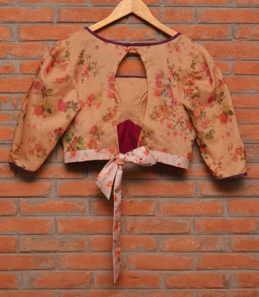 Floral Printed Square Neck Blouse (Back)