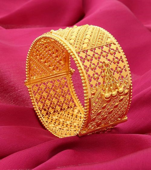 Jaal Work Gold Bangle