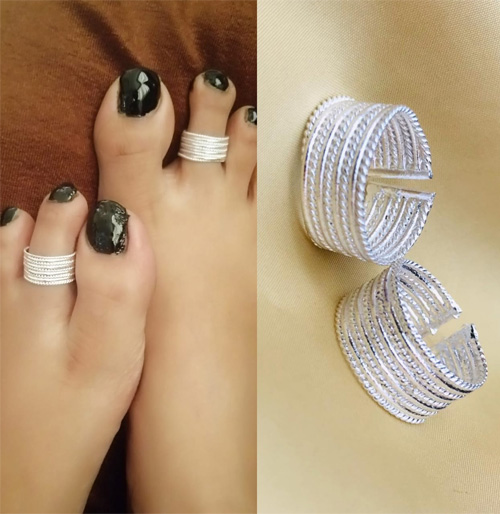 Broad Shape Toe Rings