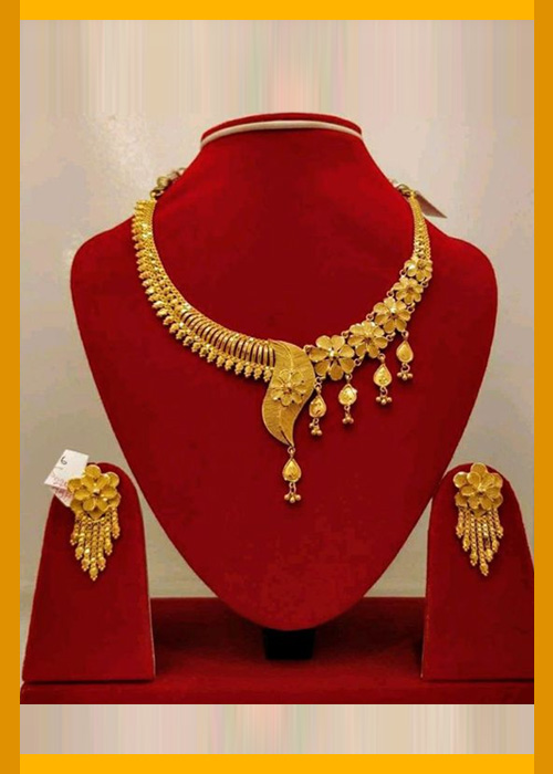 Floral Gold Half Set