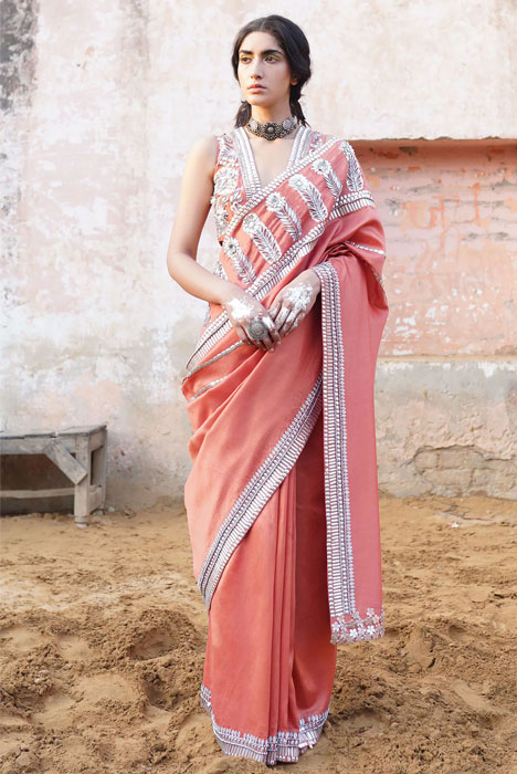 Front Pallu Work Chanderi Saree