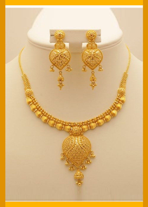 Heart Shape Gold Half Set