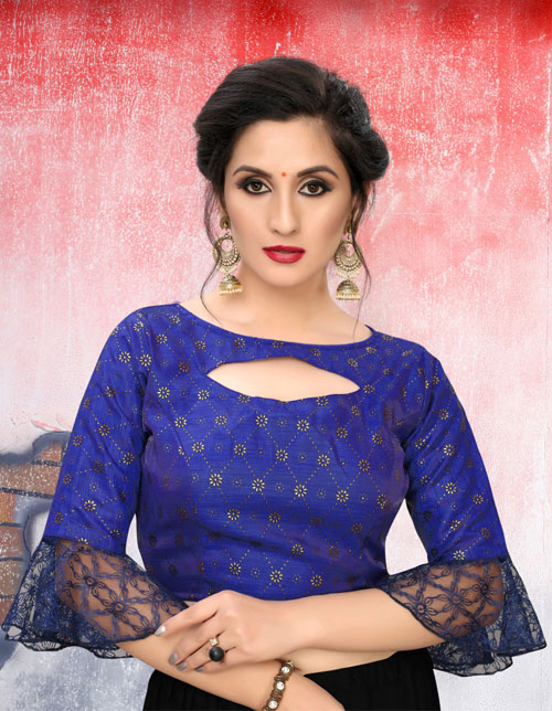 Keyhole Neckline Bell Sleeves Blouse Design