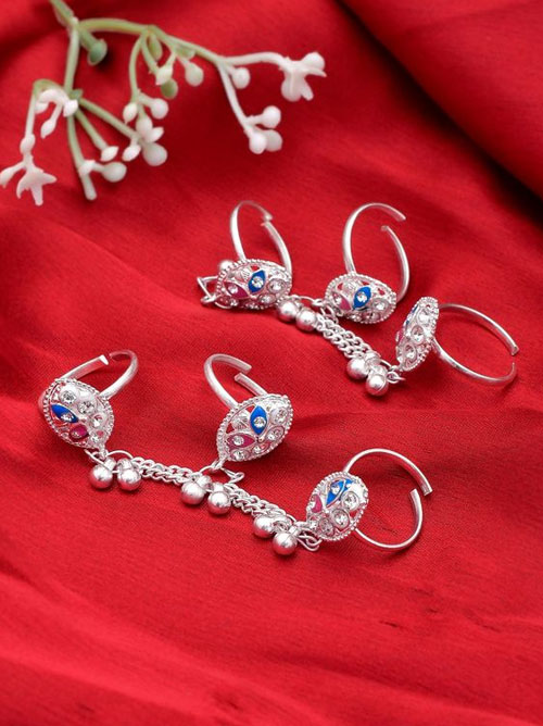 Meenakari Toe Rings