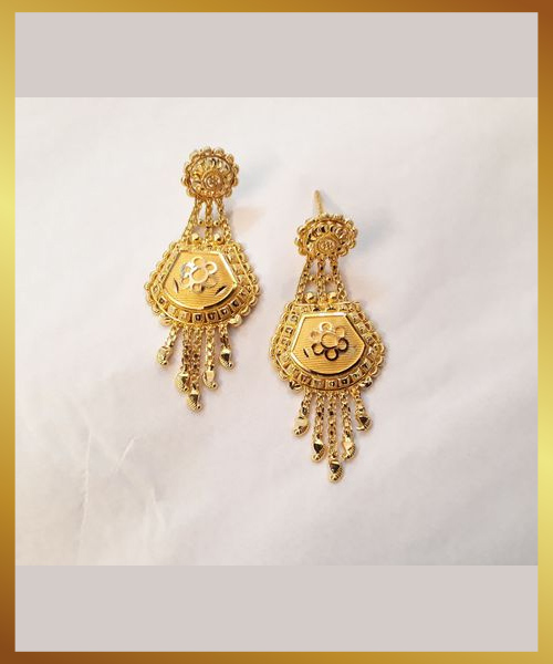 Plain Gold Latkan Earring