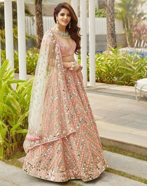 Wedding Wear Sequinned Lehenga