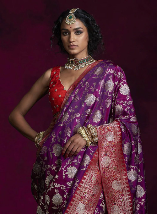 Purple Saree