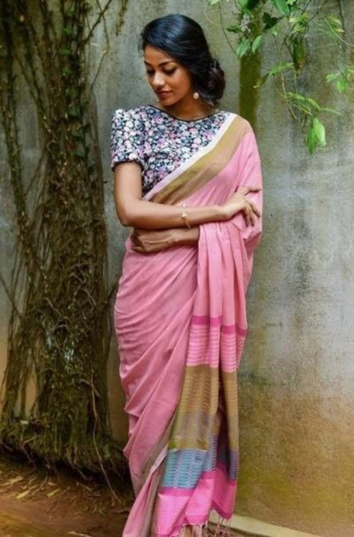 Rose Cotton Saree