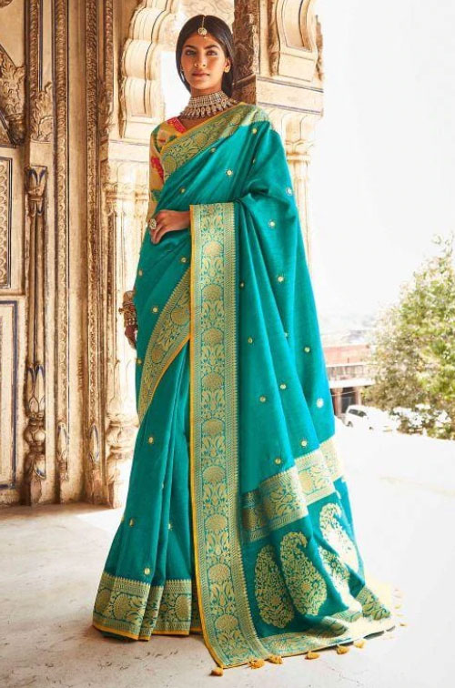 Light Blue Paithani Saree