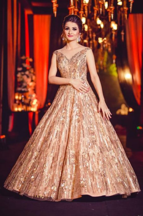 Stylish Golden Gown