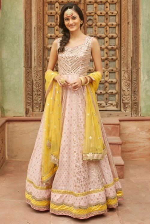 Mirror Work Anarkali