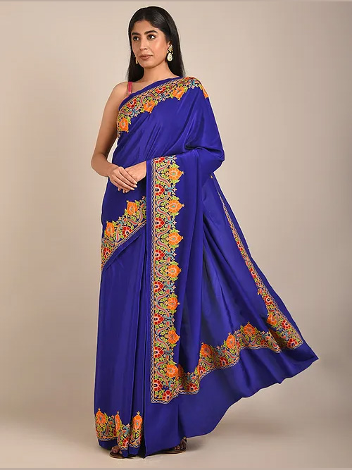 Aari Work Crepe Saree