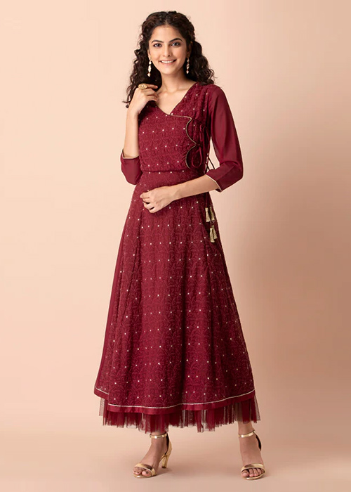 Angrakha Chikankari Kurta