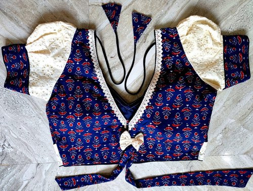 Blue And White Hakoba Blouse