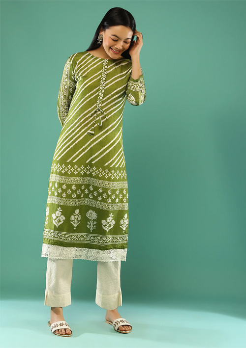 Green Cotton Kurti