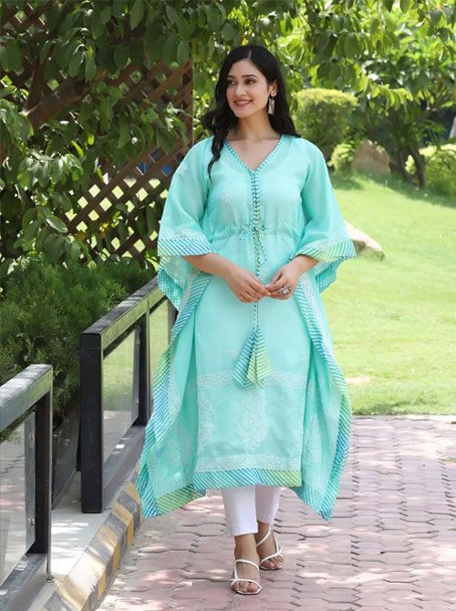 Kaftan Chikankari Kurti