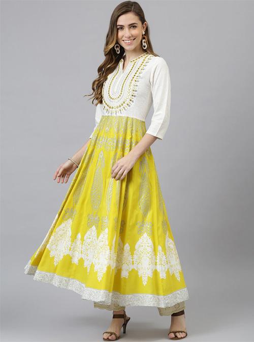 Thread Work Anarkali Kurti