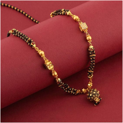 Black Beaded Short Mangalsutra