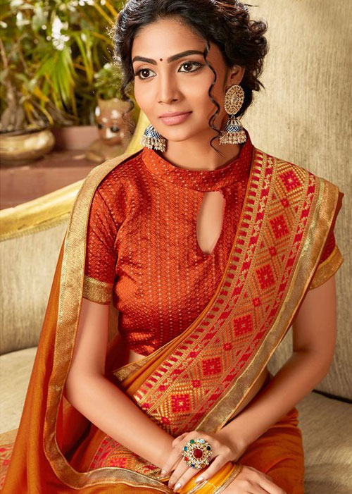 Chanderi Cut Work Blouse