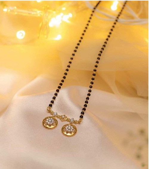 Diamond Stud Vati Mangalsutra