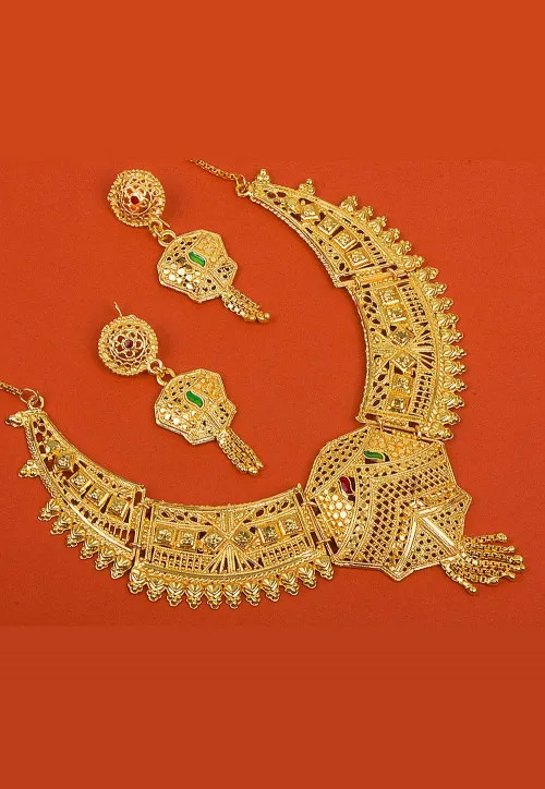 Jaal Design Gold plated Necklace Set