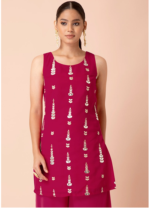 Pink Short Cut Kurti