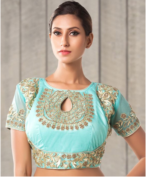 Sky Blue Designer Blouse
