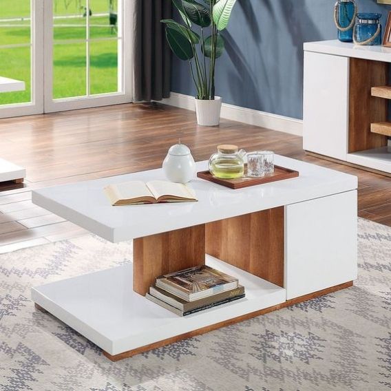 White Contemporary Center Table