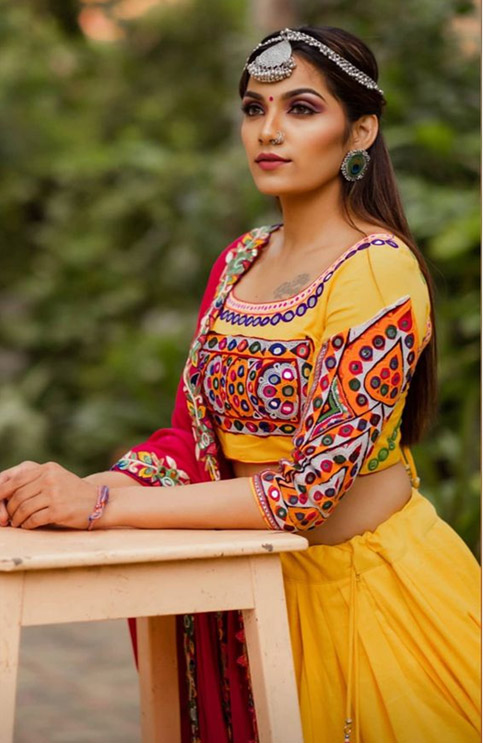 Yellow Gujrati Style Blouse