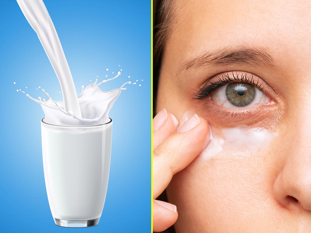 milk use on dark circles