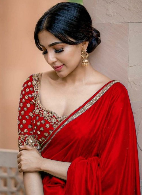 Red Handwork Blouse