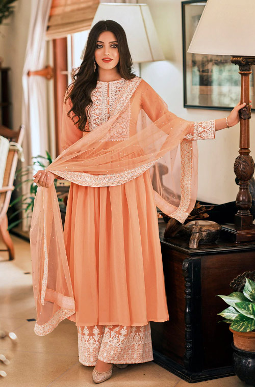 Dark Peach Color Suit