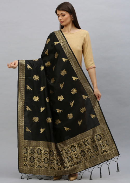 Black Banarasi Dupatta