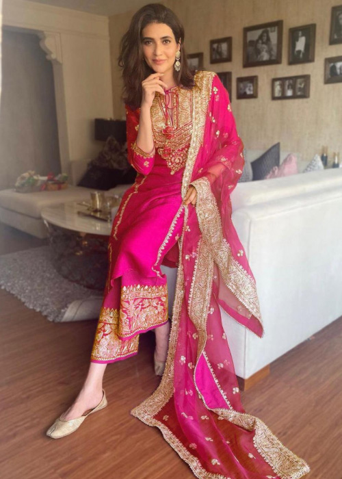 Party Wear Pink Salwar Suit