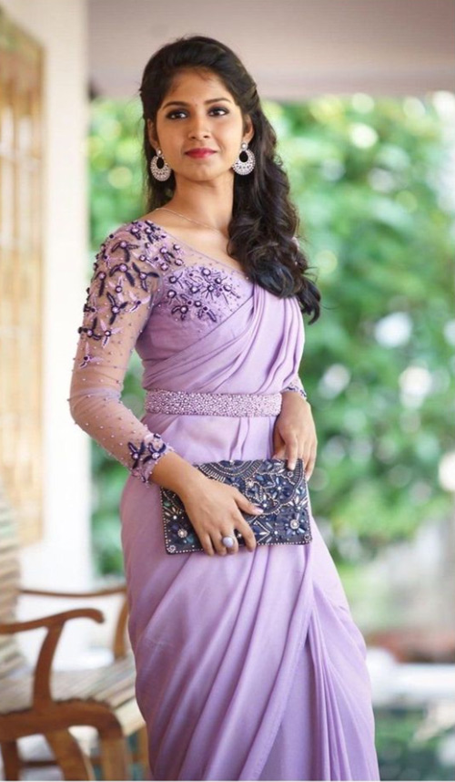 Designer Lavender Blouse