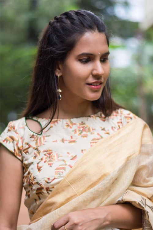 White Blouse With Beautiful Work