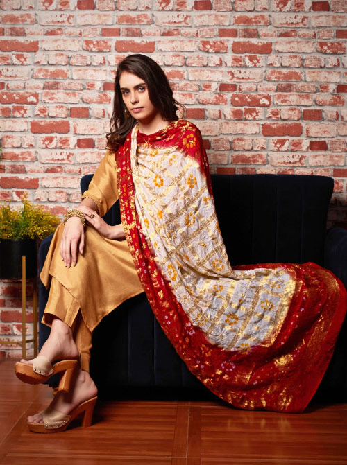 Blue Bandhani Dupatta