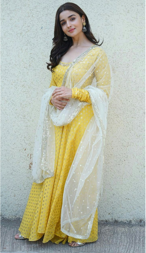 Alia Bhatt In Yellow Suit