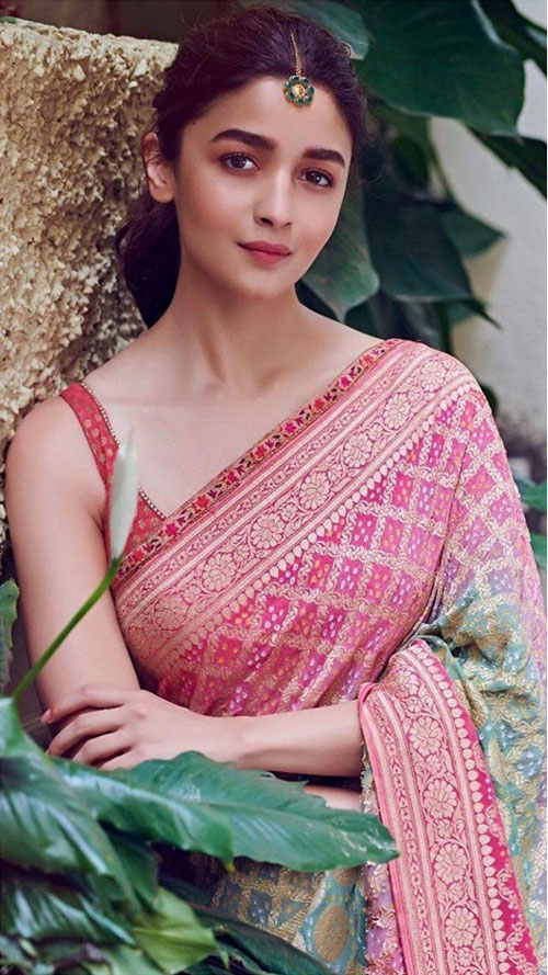 Alia In Silk Saree