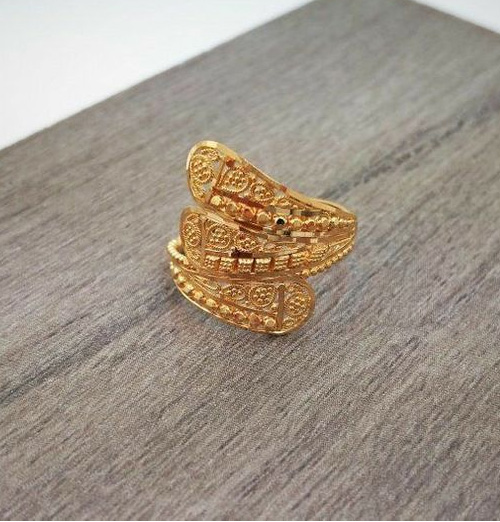 Asymmetrical Gold Ring