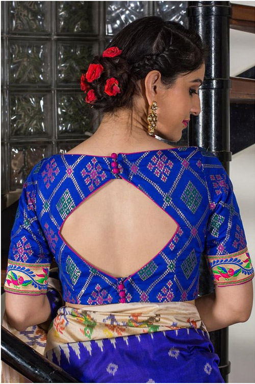 Blue Bandhani Blouse