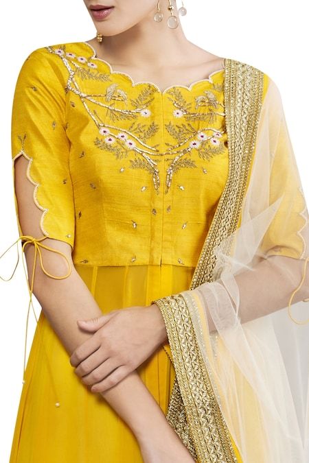 Cut Border Work Sleeves For Kurti