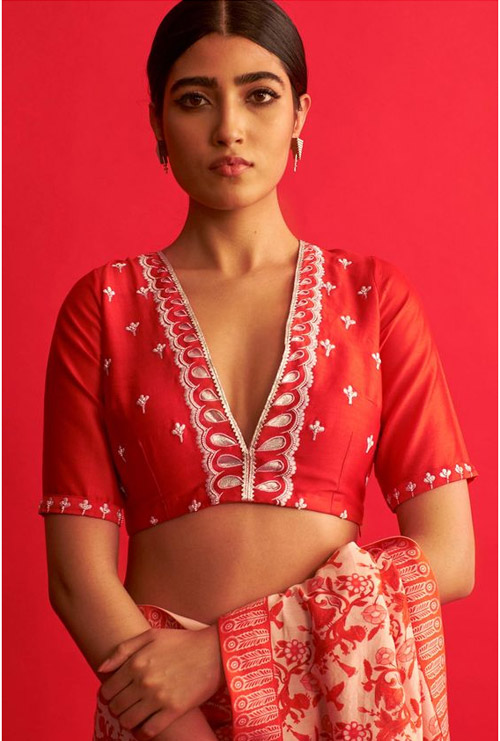 Deep V Neck Blouse