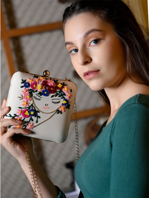 Handcrafted Square Clutch