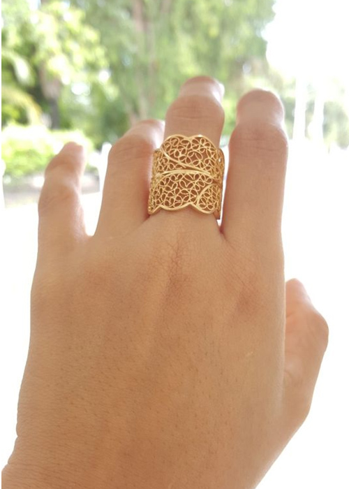 Jaal Design Gold Ring