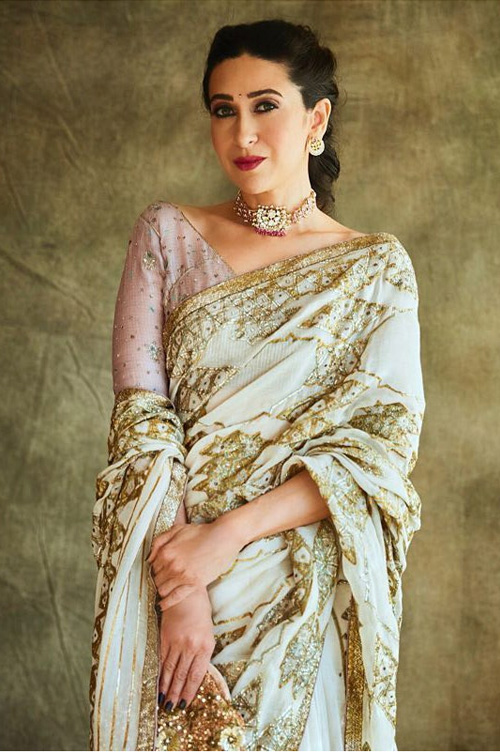 Karishma In Embroidered Work Saree